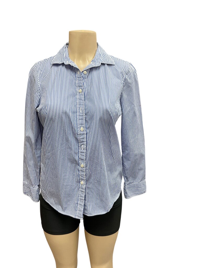 Haberdashery (PM) J Crew Blue/White Blouse