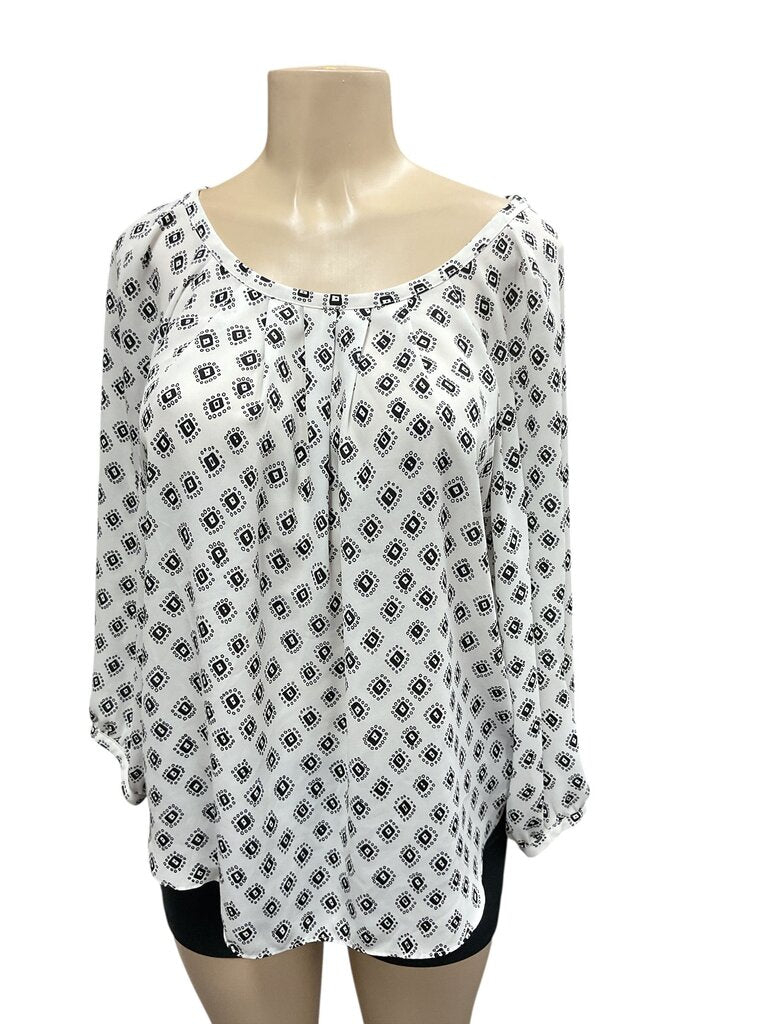 Loft (MP) White/ Black Blouse