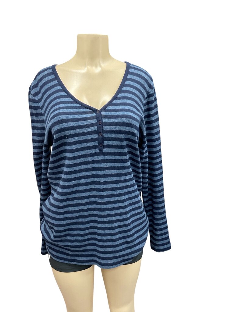 GH Bass blue striped L/S shirt