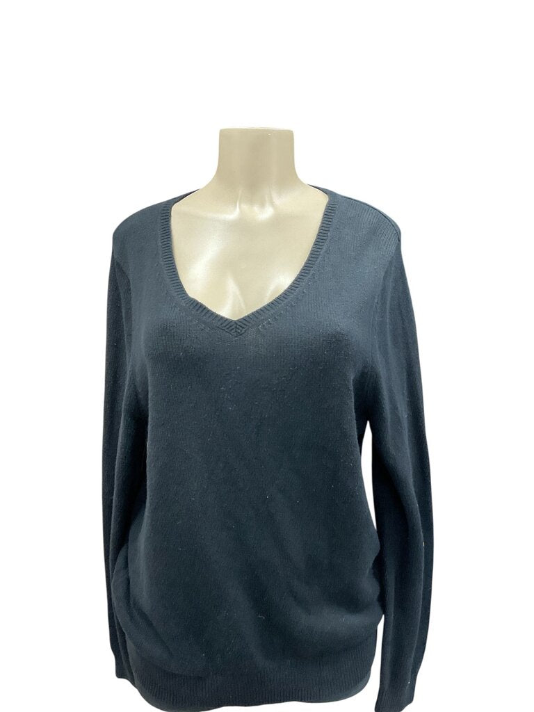 Lands End black woven sweater