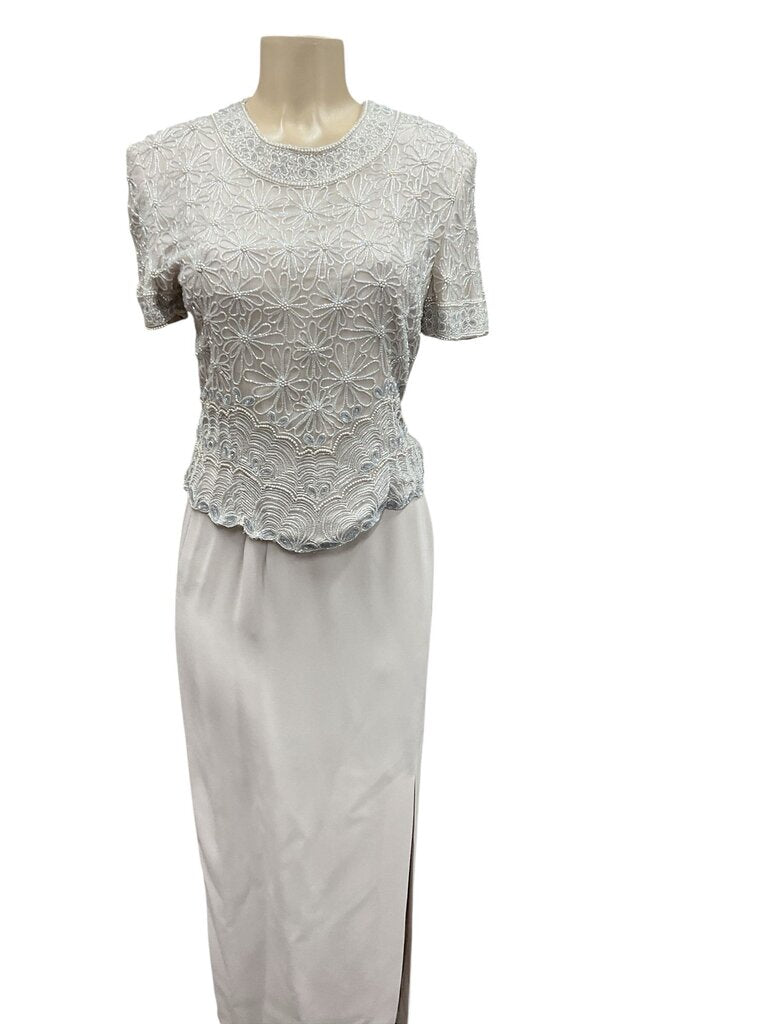 Adrianna (8) Papell Gold Bedazzled Suit