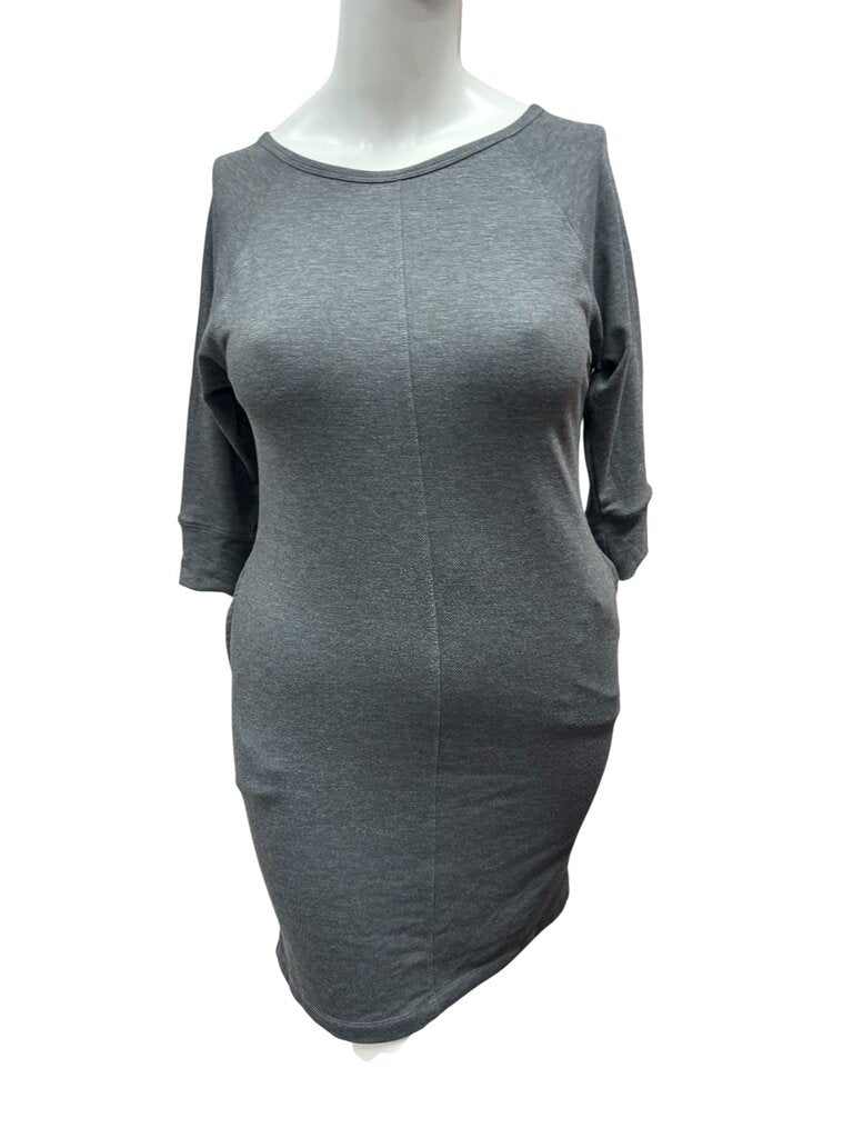 Peach (Small) Grey Cotton Dress