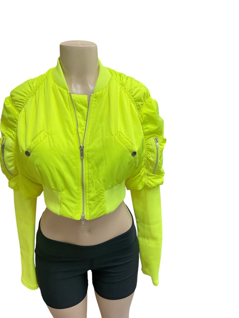 Akira (Med) Lime Puffer Jacket