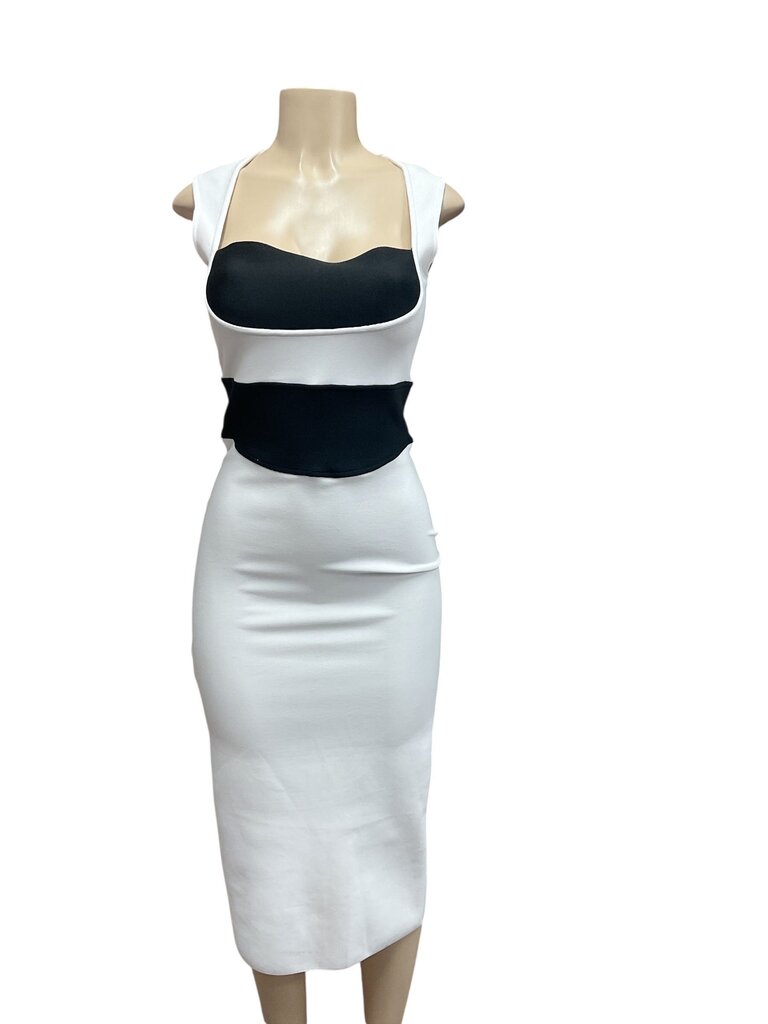 Akira (Small) Black and White Fitted Dress