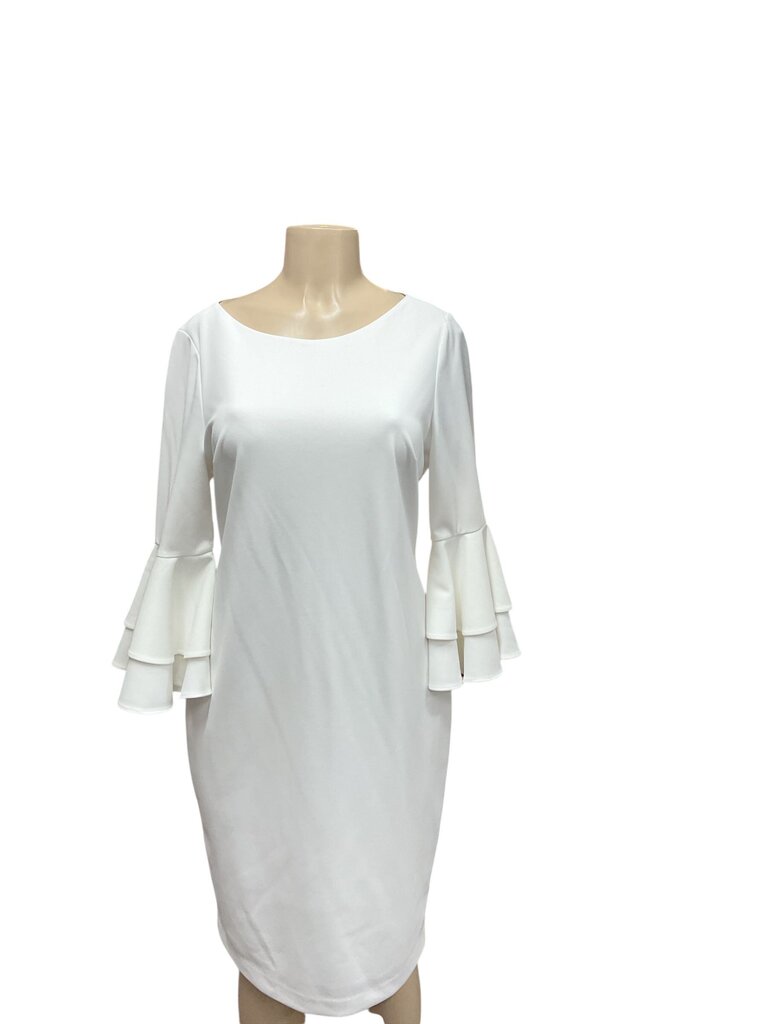 Calvin (12) Klein White w/Peplem Sleeve Dress