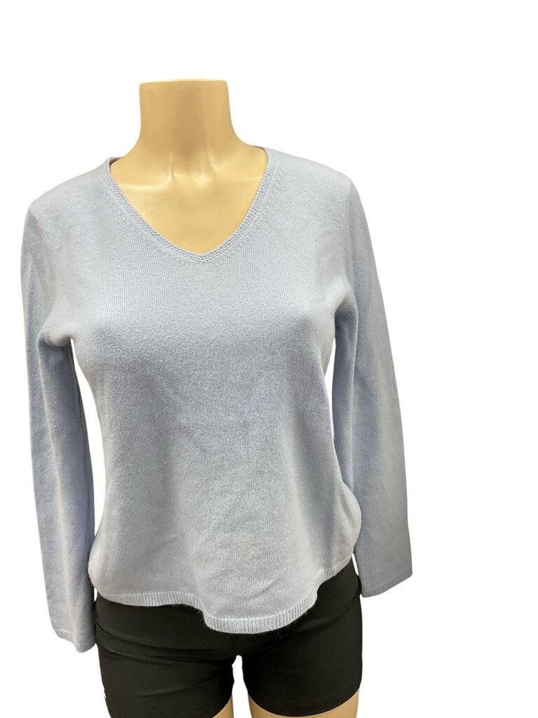 Talbots (Small) Petites Pure Cashmere Blue Sweater