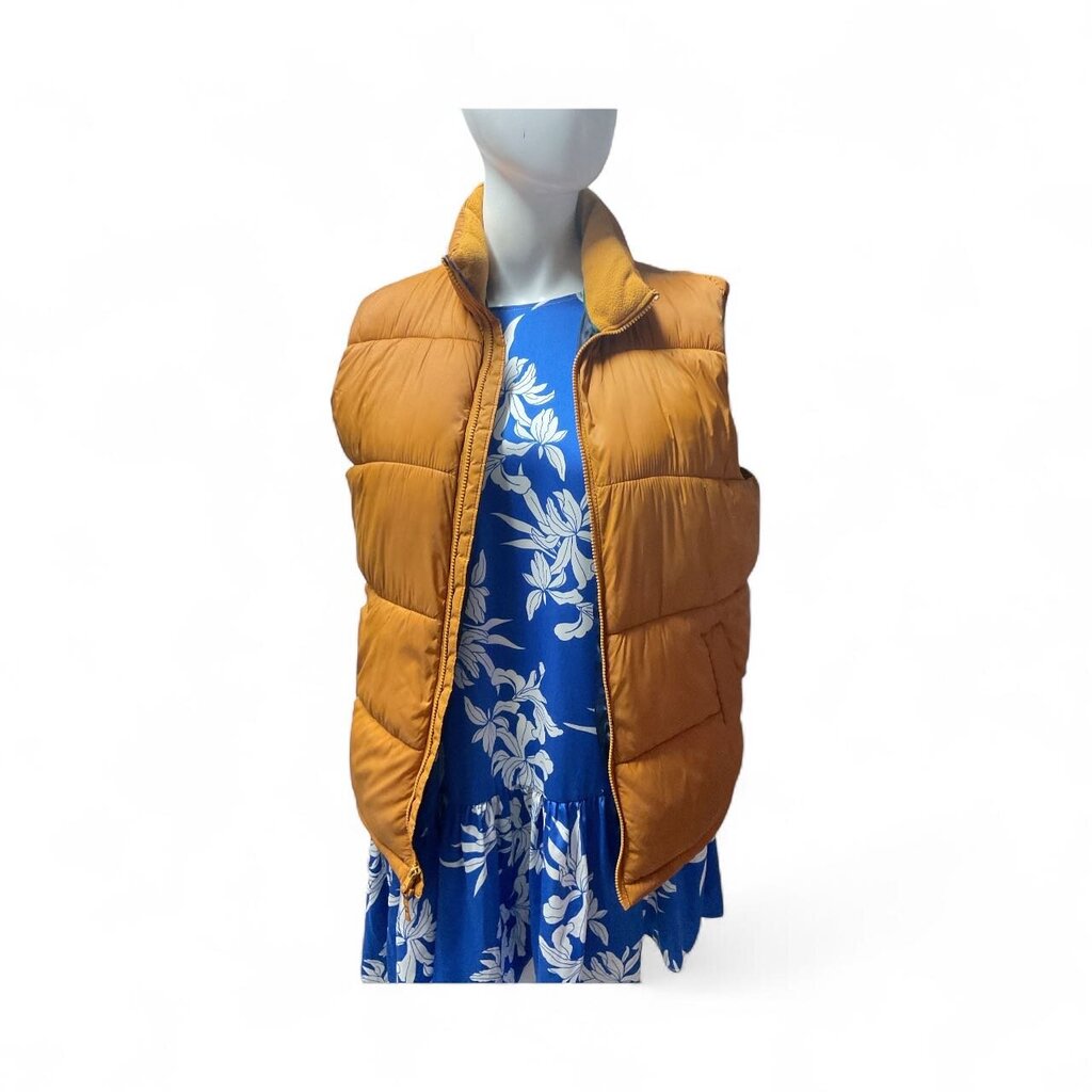 Old (Large) Navy Mustard Puffer Vest