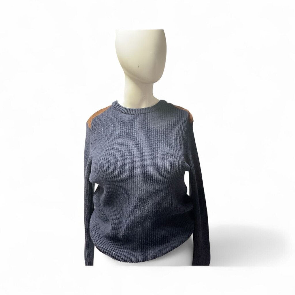 J Crew (Med) Blue Men's Sweater w/ elbow patch