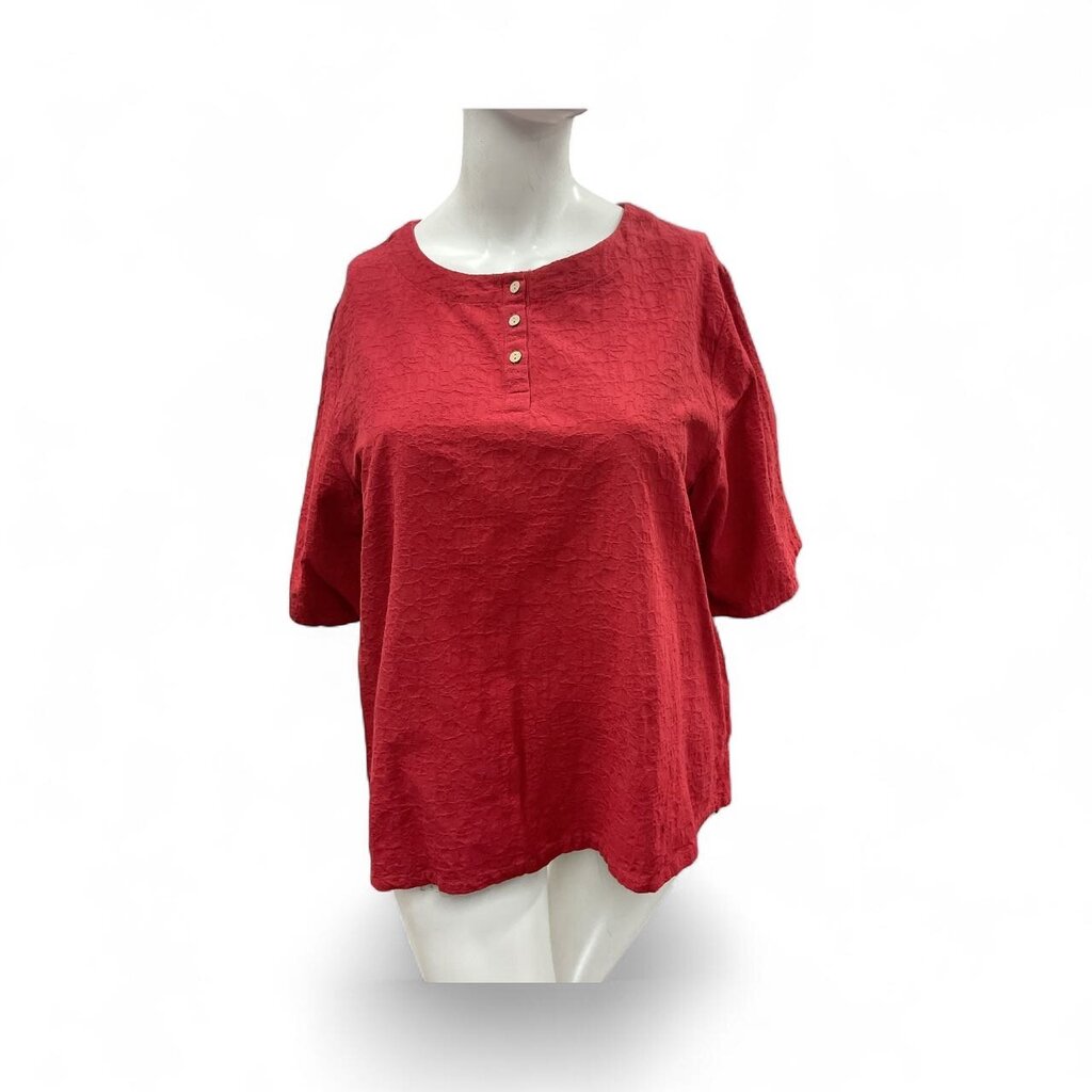 MOW (XXL) Red 3/4 Sleeve Blouse