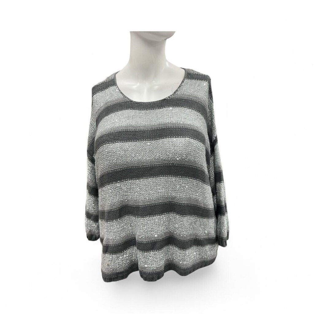 Roz & Ali (2X) Grey Glitter Sweater