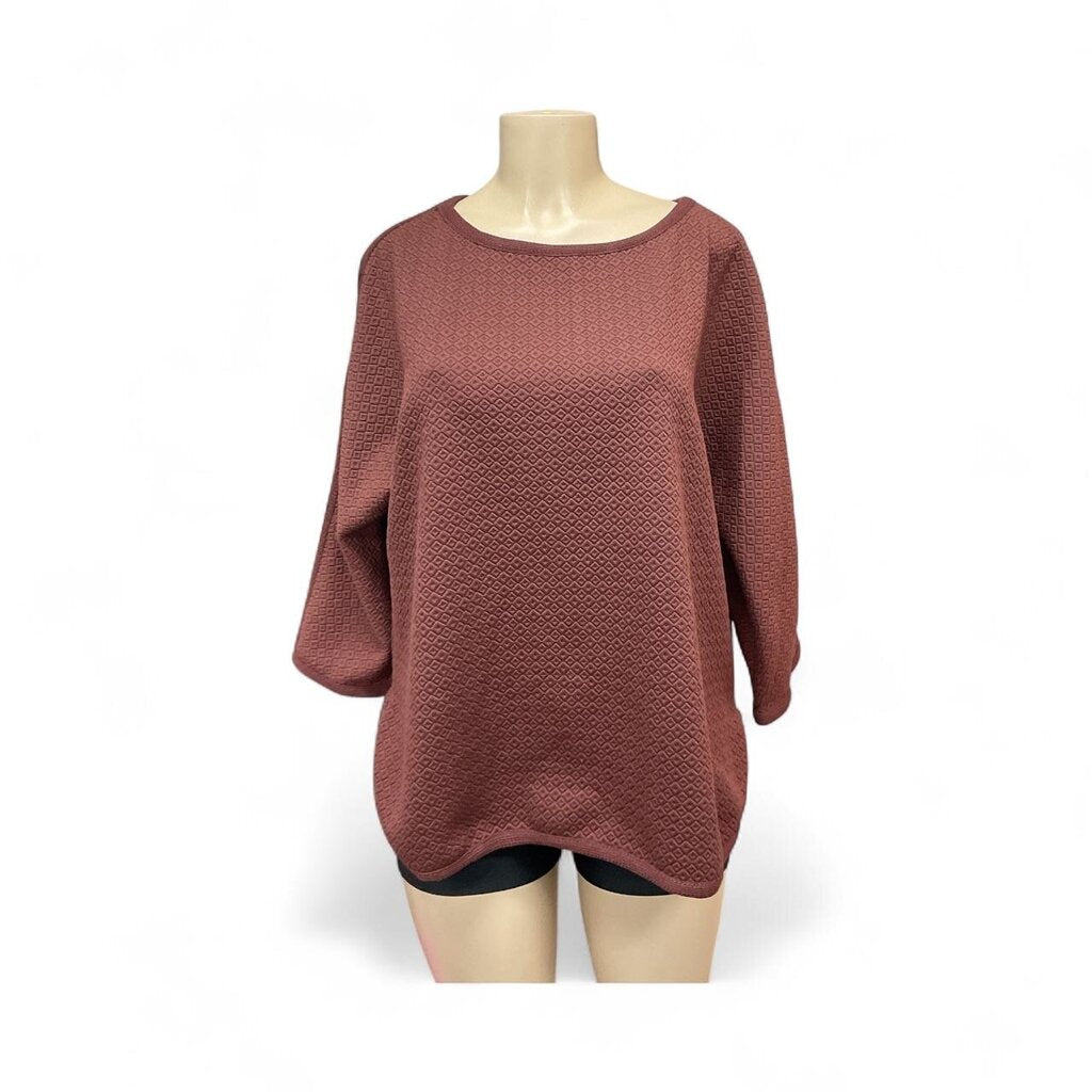 Max studio London brown thick patterned sweatshirt