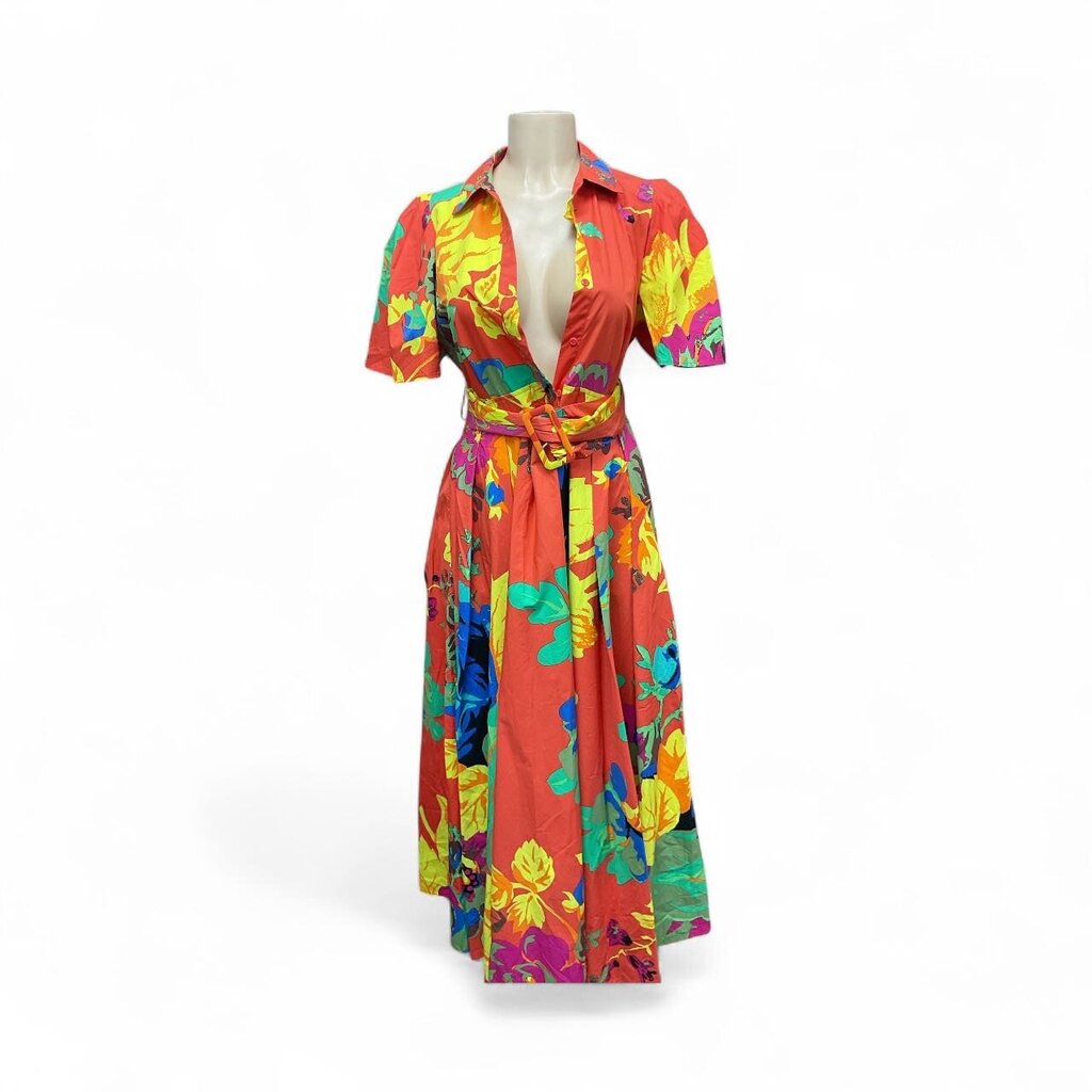 BCI (8) Orange Floral Long Dress