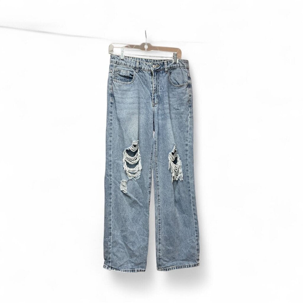 MOW (Med) Denim Oversized Distressed Knee