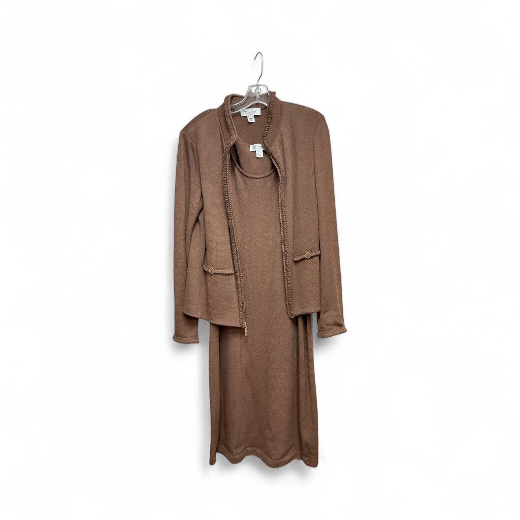 St. John (14) Collection Brown Two Piece Dress Set