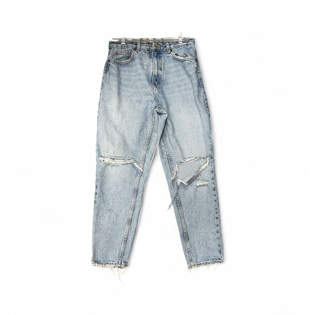 Zara *8* Distressed Open Knee Denim Jeans