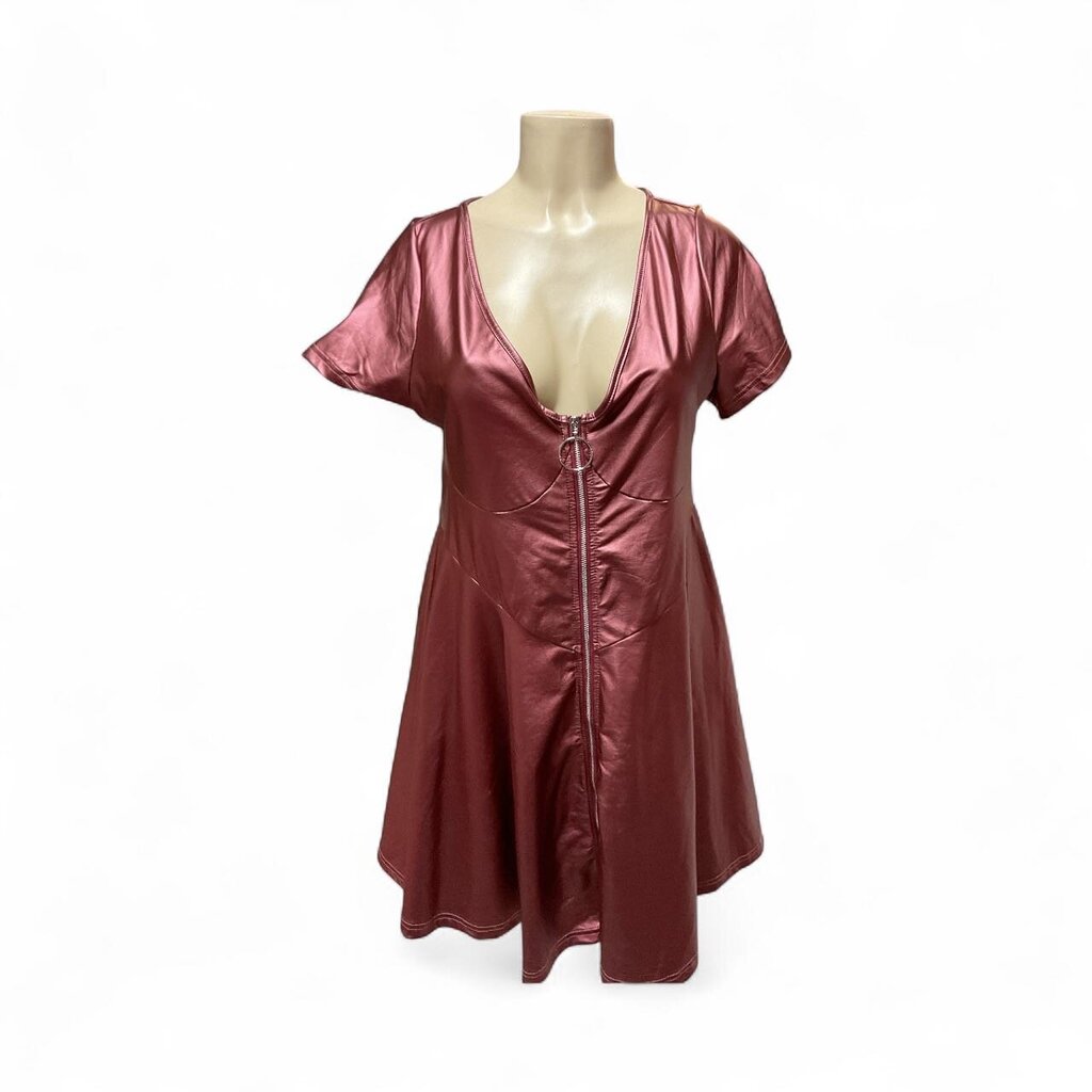 Romwe (1X) Rose Pink Faux Dress