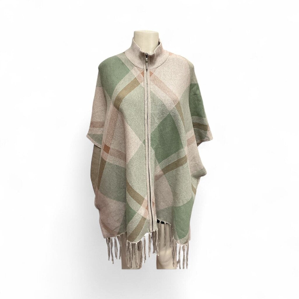 Rachel (L/XL) Zoe Tan Plaid Patterned Parka