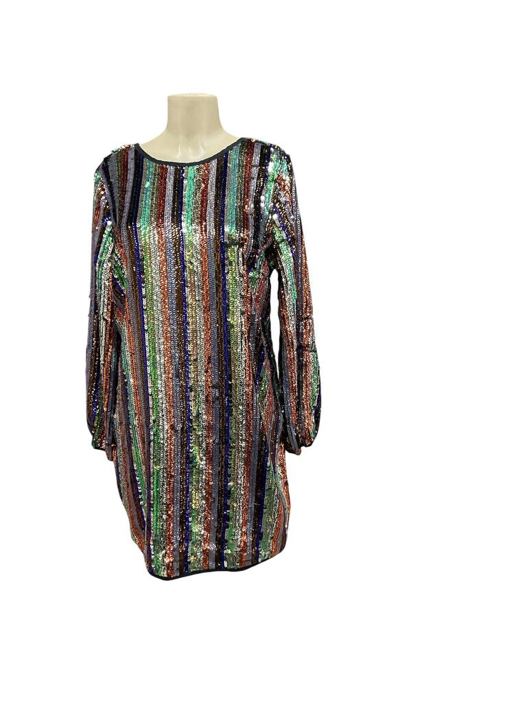 Rainbow (Med) Sequin Open Back Dress