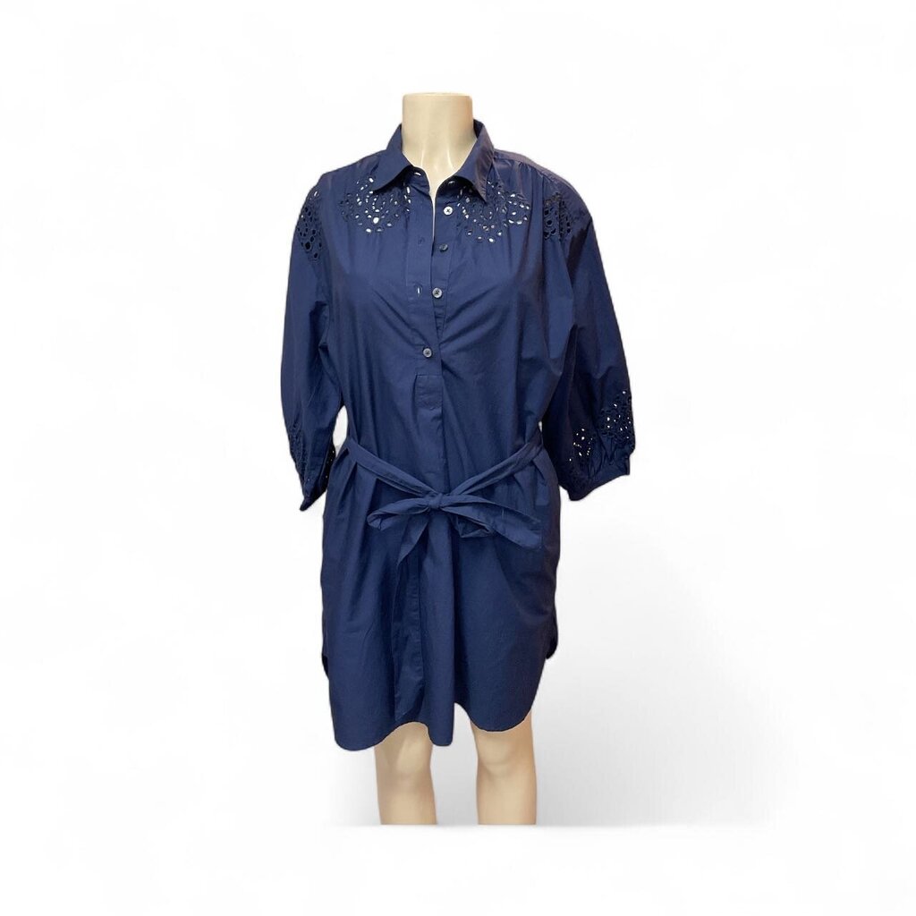 Gap navy blue stitched open sleeve dress