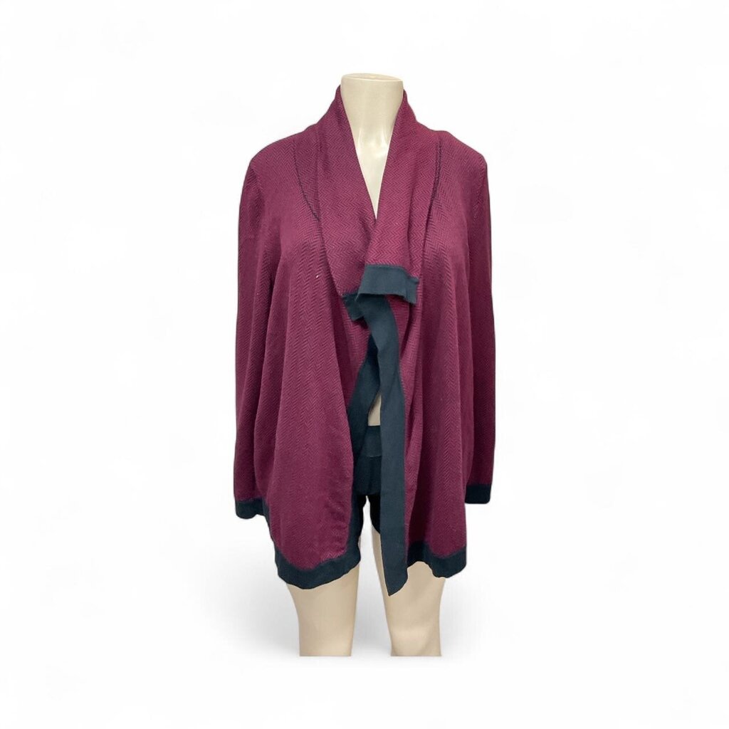 Rafaella (Large) Burgundy Cardigan Long