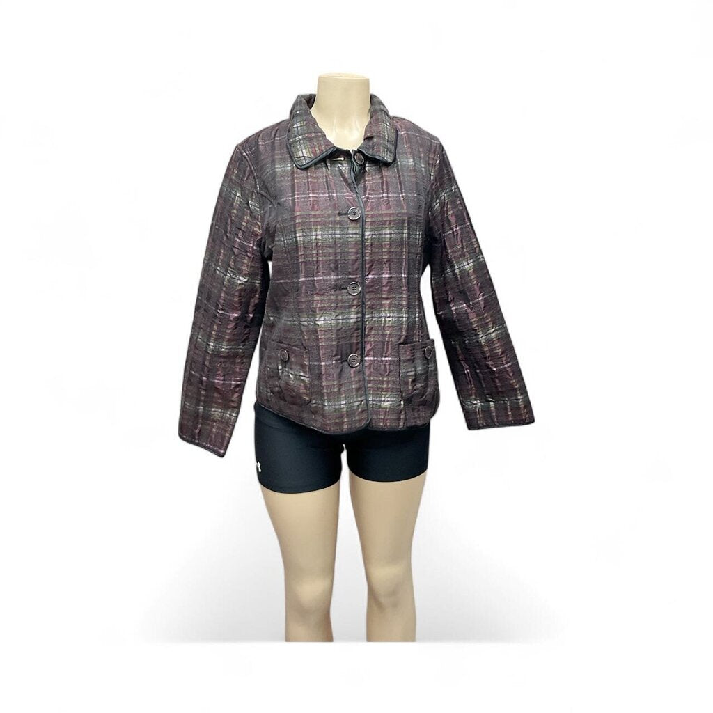 Burgundy/Green (Large) Blazer