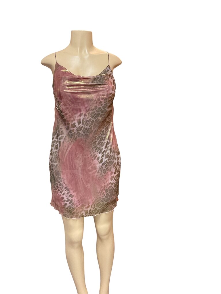 Akira (XL) Pink/Gold Sleeveless Dress