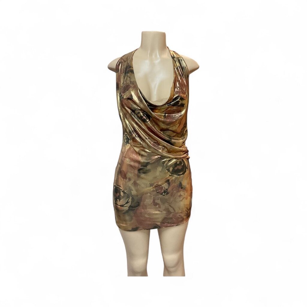 Akira (Large) Gold Shimmer Mini Dress