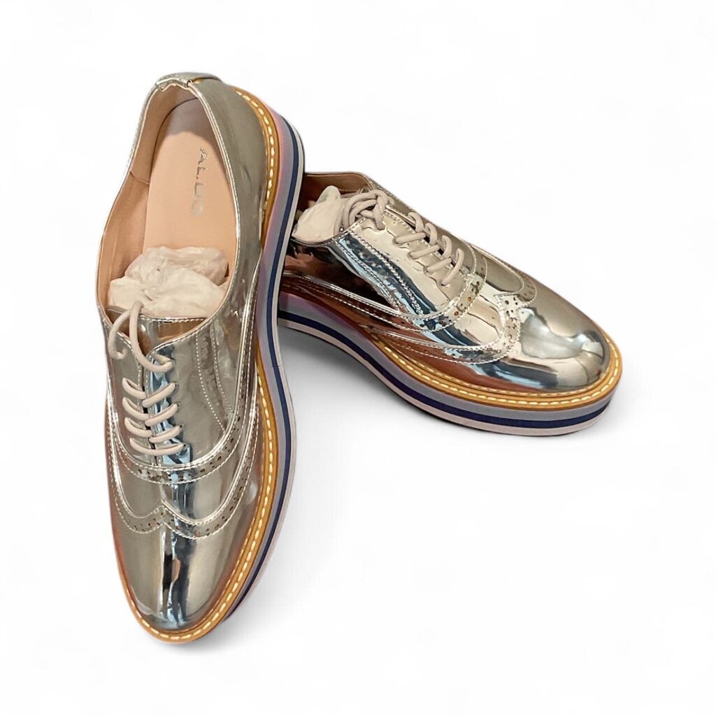 Aldo (10) Silver Elevated Loafer