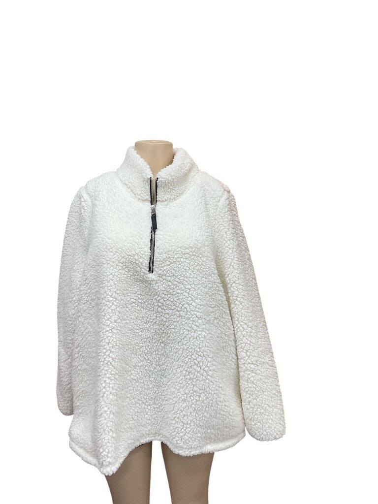 Livi (18/20) White Sherpa Zippered Fleece