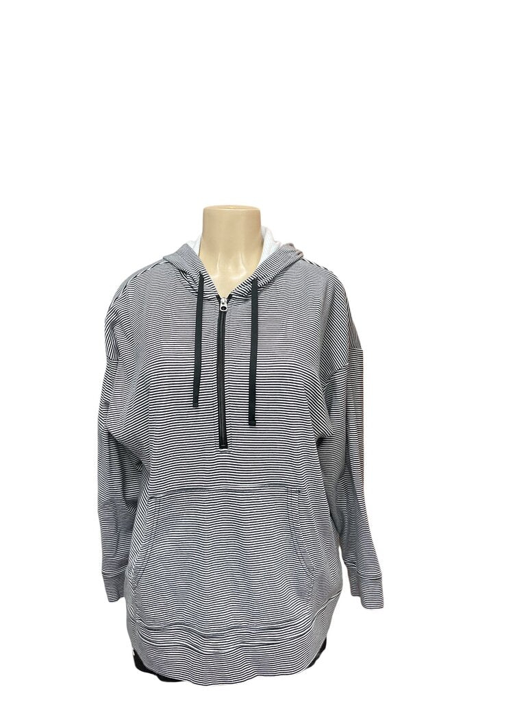 Croft & Barrow (2x) Black and White Zippered L/S