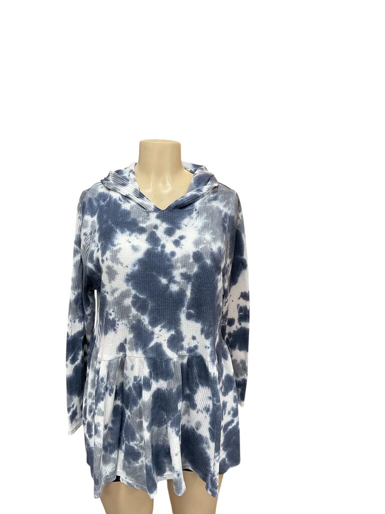 Lane (18/20) Blue Tye Die Hooded L/S