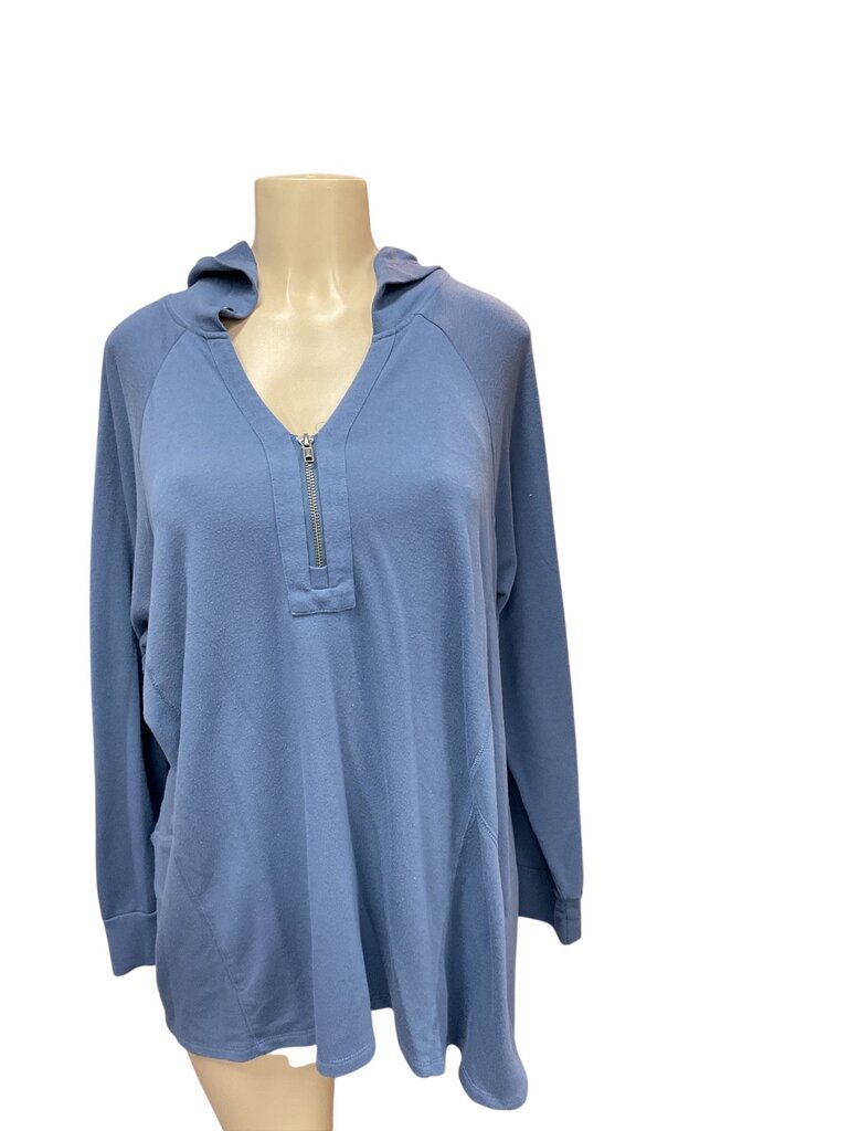 Cable & Gauge (2X) Blue Zippered Hooded L/S