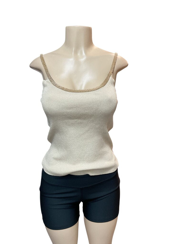 Escada (XS) Gold Sequin Tank Luxury