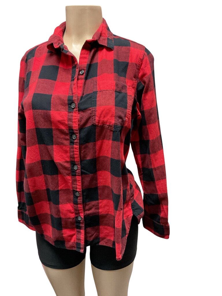 Old Navy red and black flannel top