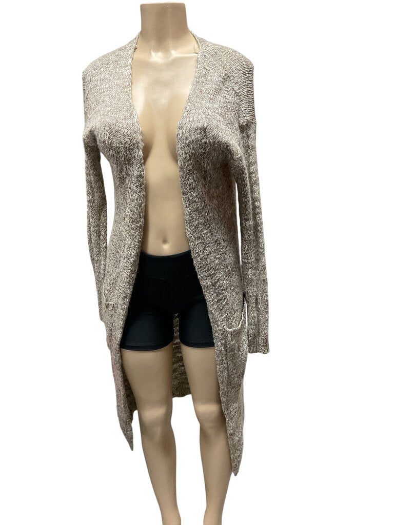 Merona Tan and white long cardigan