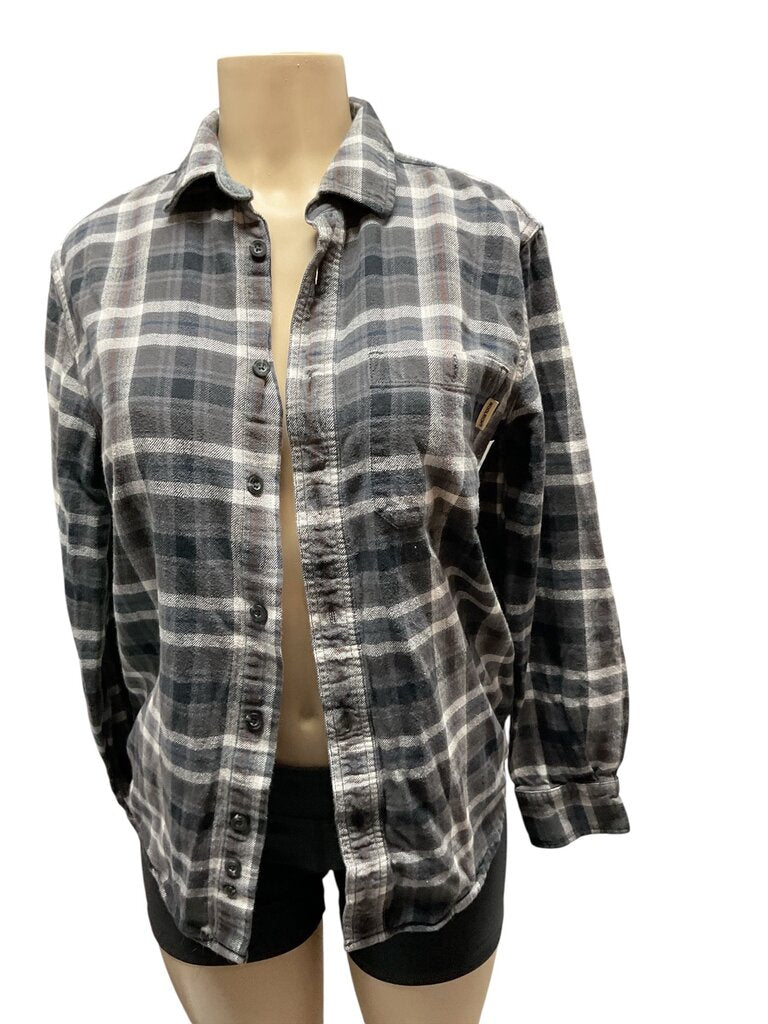 Woolrich (Small) Grey Plaid L/S Button Down