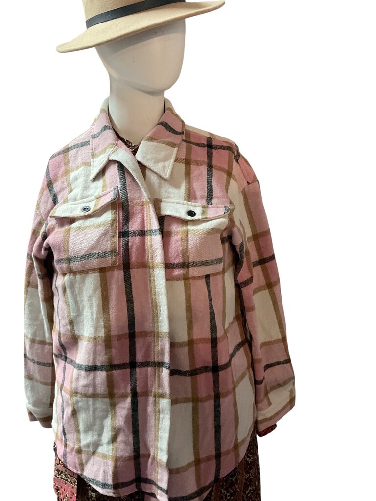 Automet (XL) Pink Plaid Button Down