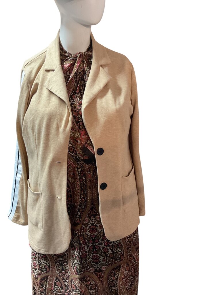 Tan (XL) Blazer w/White Stripe