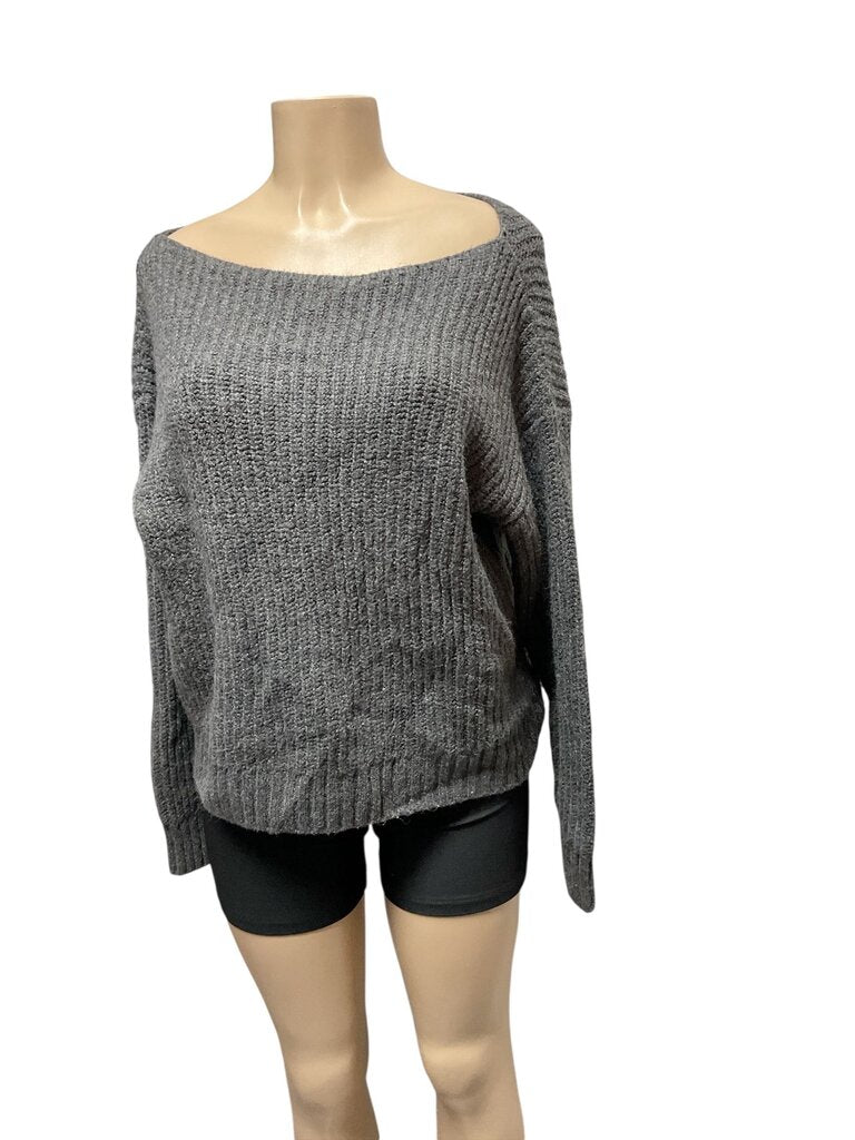 Old (Large) Navy Grey Chunky Sweater