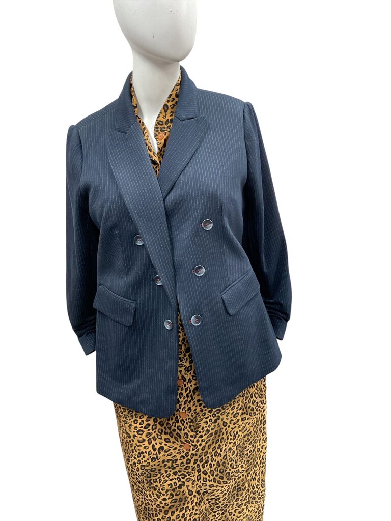 1 state navy blue pinstripe blazer