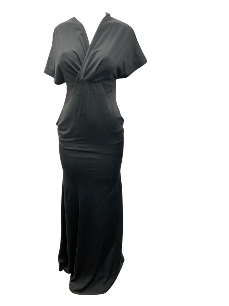 Black (XL) Knit Long Off Shoulder Dress