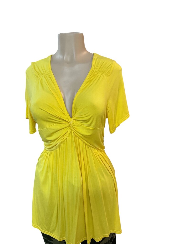 MOW yellow draped top