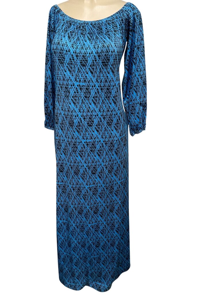 MOW Blue and black off the shoulder dress