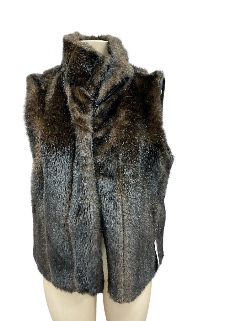 Brown/Black (Large) Faux Fur Vest