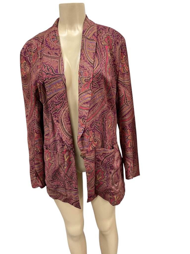 Josephine (10) Chaus Paisley Burgundy Blazer Oversized