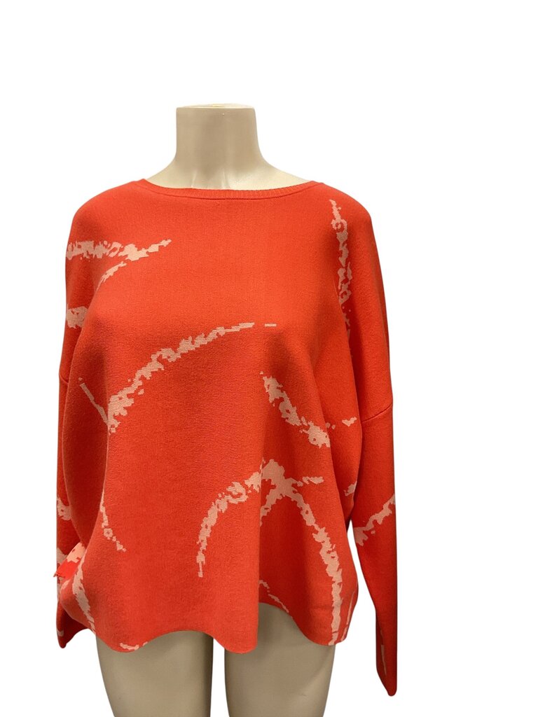 Orange (XL) Sweater w/ Print