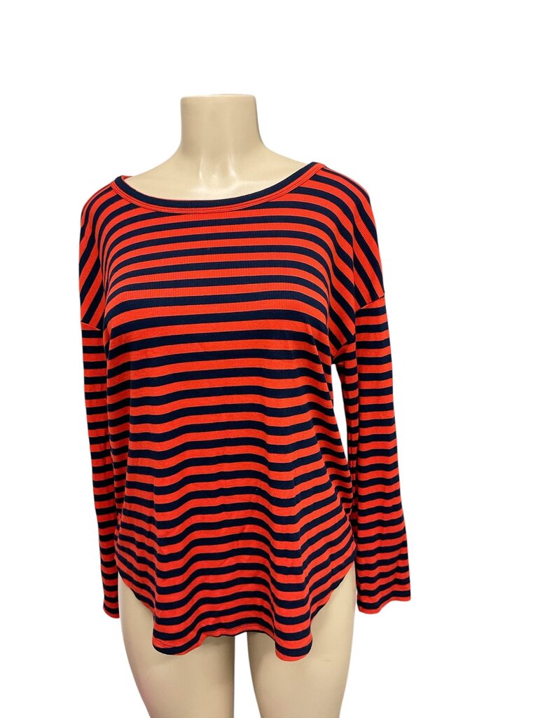Lou and grey orange and blue striped L/S shirt