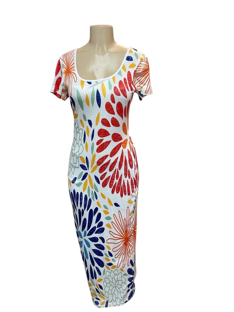 MOW floral white and multicolor maxi dress