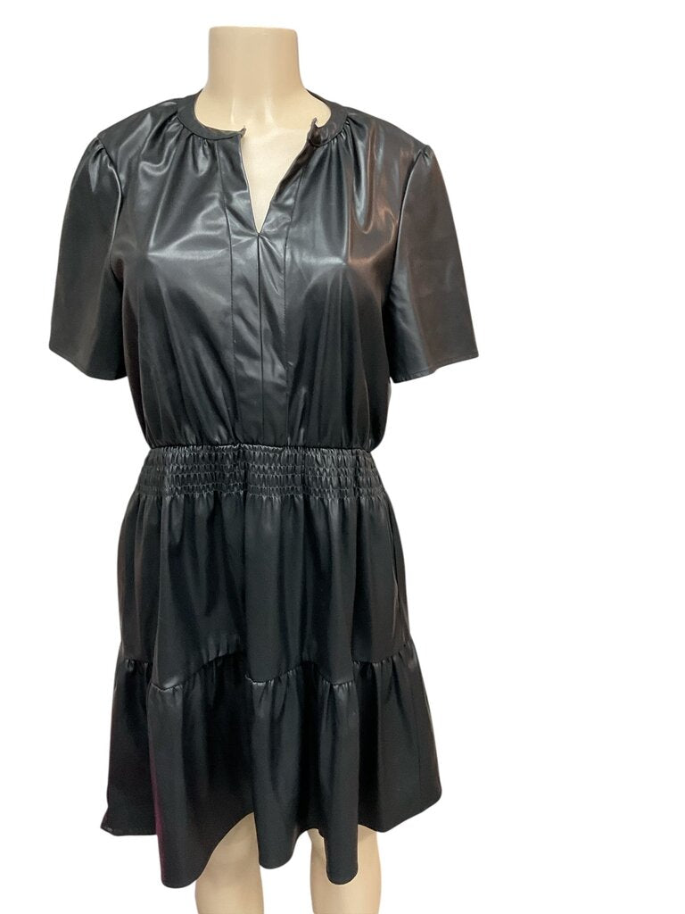 Vigoss Black faux leather dress