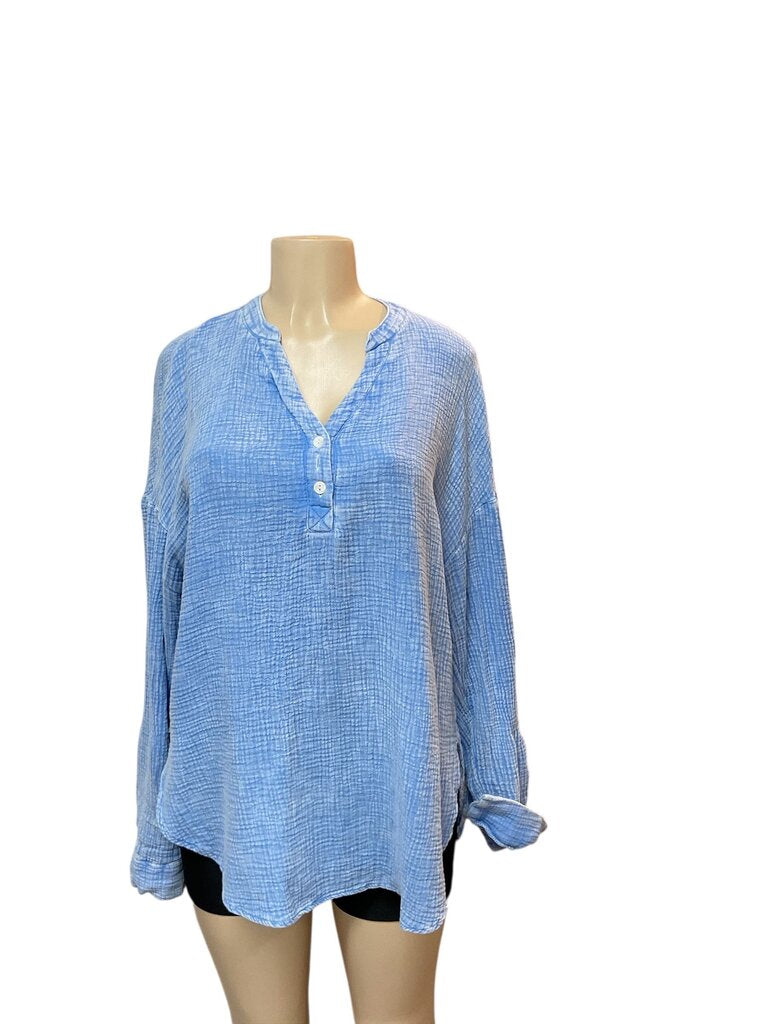 Dokotoo (Large) Blue L/S Blouse